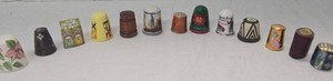 Lot of Assorted Vintage Collector Thimbles Souvenir Porcelain Mixed