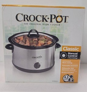 Crock-Pot Classic 4.5 Qt Manual Slow Cooker SCR450-S New In Box
