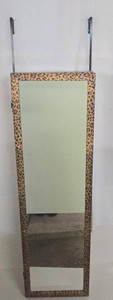 Mirrotek Over Door Jewelry Armoire Mirror Leopard Print Wall Cabinet