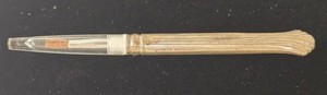 Towle Sterling Silver Vanity Lip Brush Art Deco Ribbed Handle