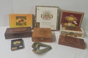 Vintage Cigar Box Lot Arturo Fuente Partagas Ashton Havana Honeys
