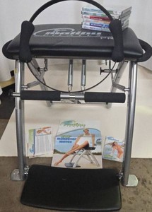 Malibu Pilates Pro Chair Fitness System w DVDs Manual Exercise Ring