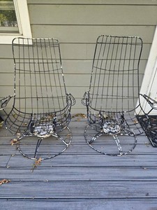 Vintage Homecrest Swivel Rocker Patio Chairs Pair Mid Century
