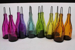 Europa China Colored Glass Garden Bottles (Lot of 12)