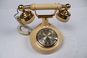 Western Electric Rotary Dial Telephone - Gold Tone