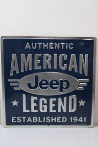 American Jeep Legend Metal Sign - 13 X 13 in