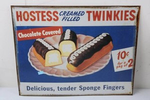 Hostess Twinkies Chocolate-Covered Advertising Sign - 12 X 15 in
