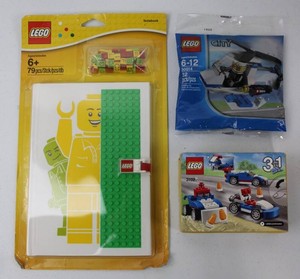 LEGO 3-Item Mixed Lot - Notebook, City Helicopter & Creator Car Sets (sealed)