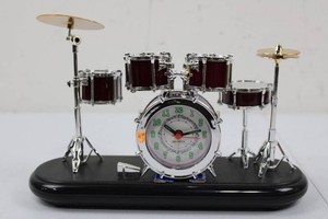 Miniature Drum Set Quartz Voice Alarm Clock With Original Box
