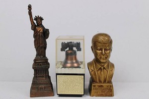 Statue of Liberty, JFK Bust & Liberty Bell Mixed Lot