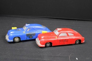 Vintage Police Toy Cars With Sirens (Lot of 2)
