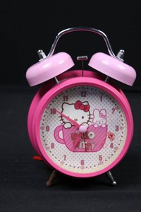 Hello Kitty Pink Twin-Bell Analog Alarm Clock