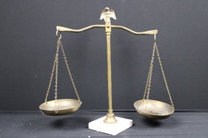 Decorative Eagle Balance Scale With Marble Base