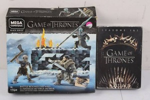 Game of Thrones Mega Construx Set & Seasons 1-2 DVD Mixed Lot