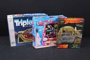 Vintage Triple Play, Lite-Brite & Dino Dig Mixed Lot