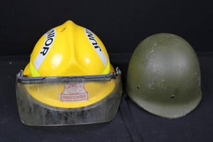 Morning Pride Lite Force IV Firefighter & Protective Helmets - Mixed Lot of 2