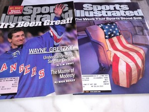 2 Sports Illustrated Magazines Featuring Wayne Gretzky