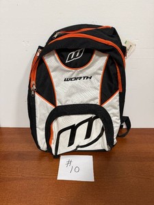 Worth Black, White & Orange Baseball  Softball Backpack