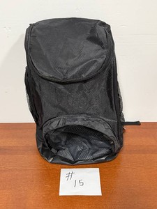 Black Sports Equipment Backpack with Mesh Front Pocket
