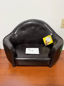 Enchanted Home Pet Black Faux Leather Pet Sofa