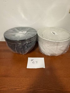 Two Sets of Nested Mixing Bowls  Gray & White