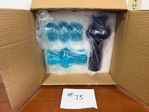 Colored Glassware Set in Box  Vase & Tumblers