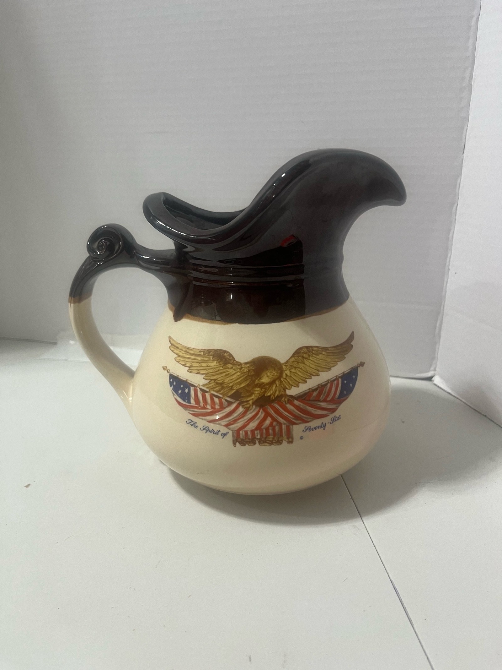 Vintage McCoy Pottery Sprit of 76 Pitcher