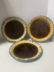 Set of Three Vintage Metropolitan Museum of Art Sunflower10  Plates