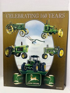 Tin 160 John Deere Anniversary Sign