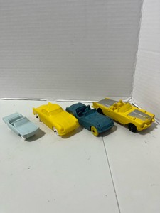 4 Vintage Rubber and Plastic Cars 3 Auburn Cars & 1 F&F Mold and Die Works