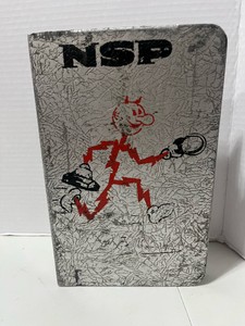 Vintage Reddy Kilowatt NSP Metal Binder (Norther States Power Co)