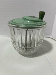 1930s Small Glass Jiffy Hand Crank  EggMayo Beater
