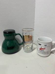 Vintage NSP Northern States Power Co Glass and 2 Mugs