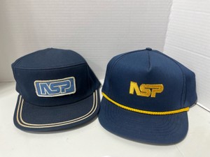 2 NSP Navy Blue Cotton Adjustable Caps