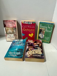 Lot of 30 Paperback Novels. Some Authors Elizabeth Bevarly, Mary Stewart, Sandra Dubay, Monica Ferris and More