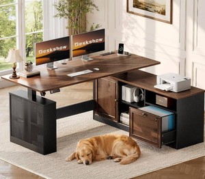 Desk Show L-Shaped Standing 54 Desk