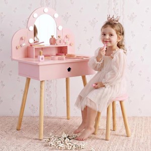 Leeshyah Kids Vanity Table with Chair Set