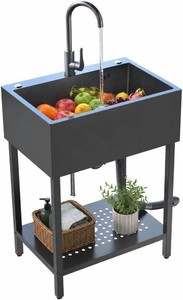 Glacenox Stainless Steel Utility Sink with Faucet