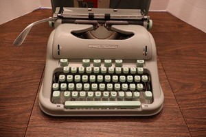 Vintage 1st Generation Hermes 3000 Typewriter with Case