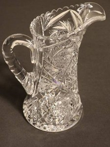 Antique American Brilliant Period Cut Crystal Water Pitcher