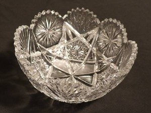 American Brilliant Period Cut Crystal Bowl