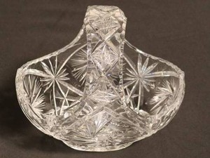 Lead Crystal Hand Cut Basket