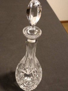 Vintage Cut Crystal Decanter With Stopper - 4 12 W X 15 12 H