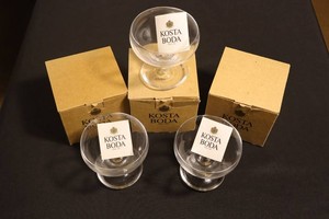 Kosta Boda Chateau Glass Dessert Bowls (Lot of 3)