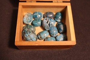 Egyptian Revival Scarab Beads (Lot of 14)