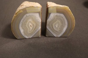 Polished Agate Geode Bookends