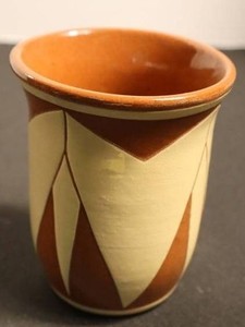 Vintage Pine Ridge Sioux Ceramic Cup by B. Talbot