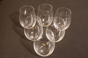 Riedel 21 Oz Stemless Wine Glasses (Lot of 6)