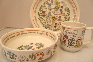 Vintage 1970s Lenox Gentle Friends Childs Dinnerware Set