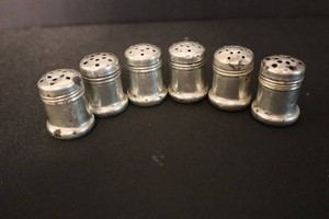 Vintage Sterling Silver Miniature Salt & Pepper Shakers (Lot of 6)